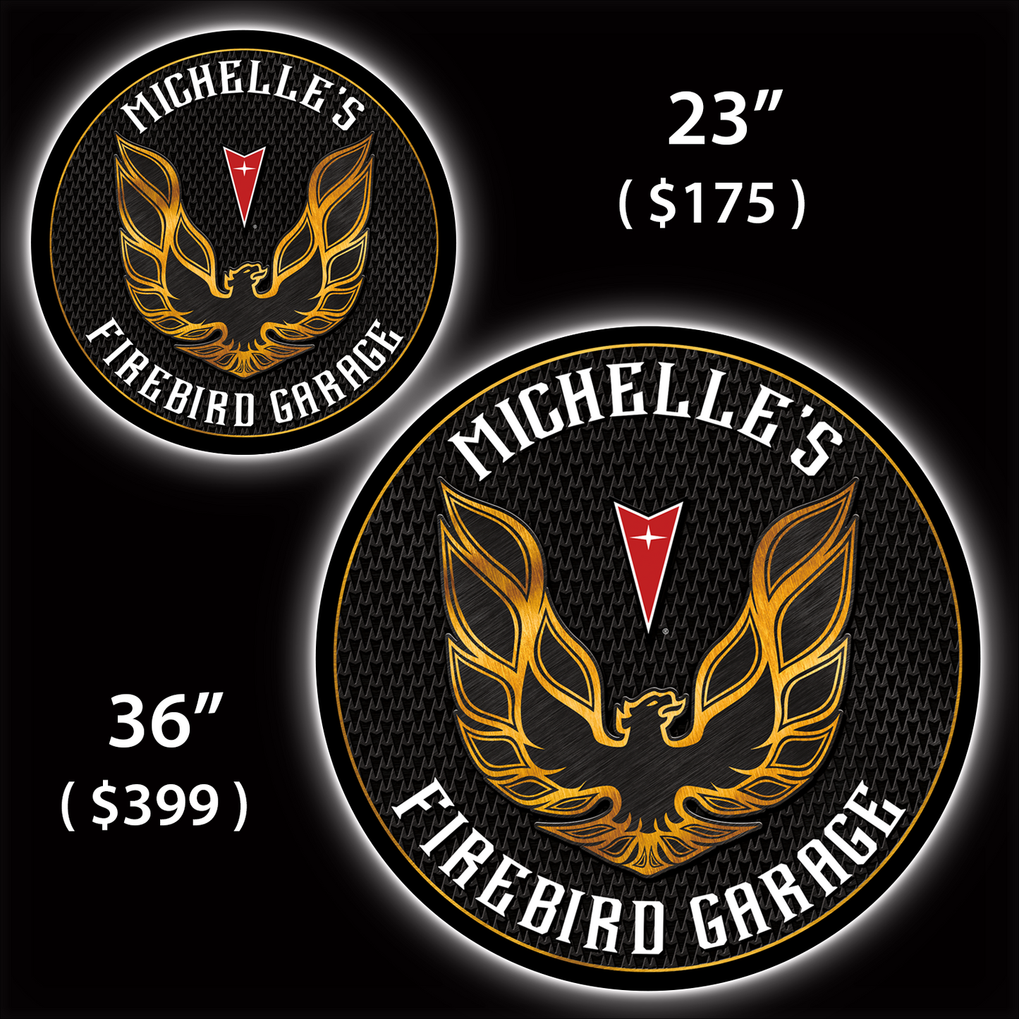 Firebird Custom LED Sign (23" / 36") – Lighted Wall Art