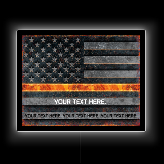 Firefighter Flag Custom LED Sign