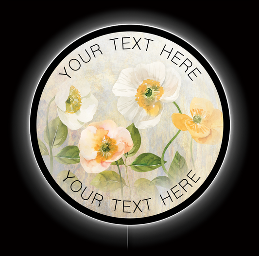 Floral Custom LED Sign (23" / 36") – Lighted Wall Art