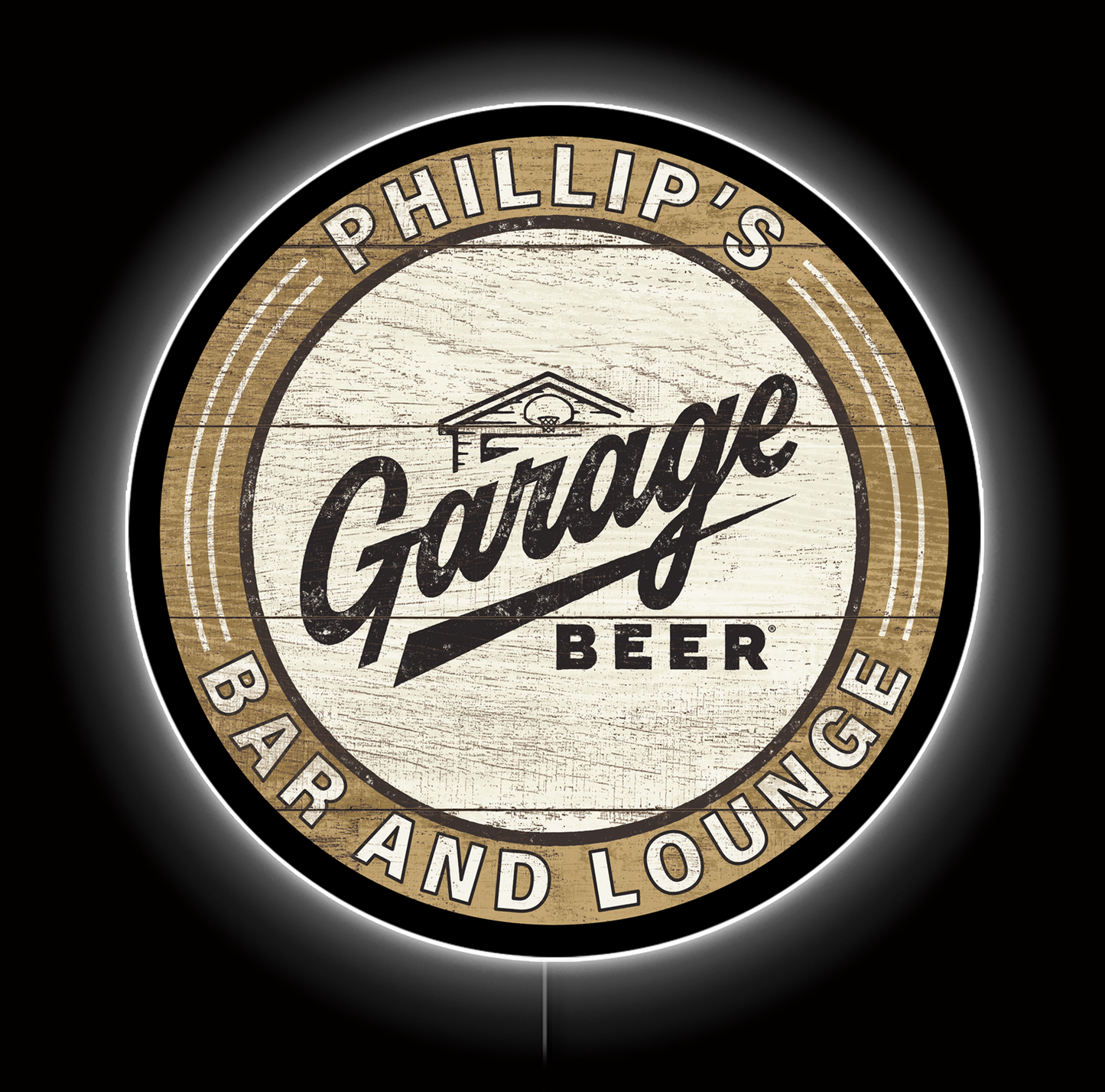Garage Beer Custom LED Sign 36 in