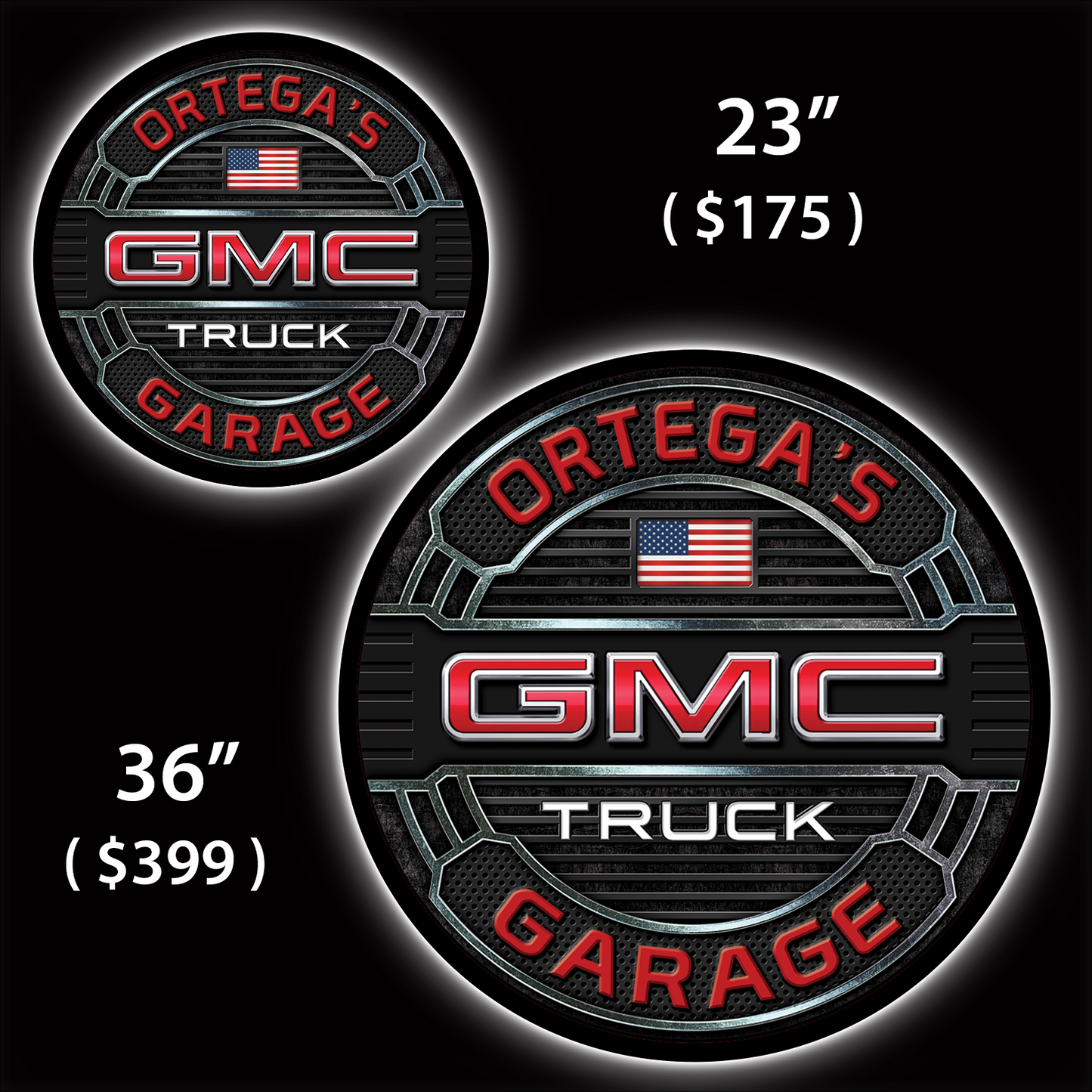 GMC Truck Garage Custom LED Sign (23" / 36") – Lighted Wall Art