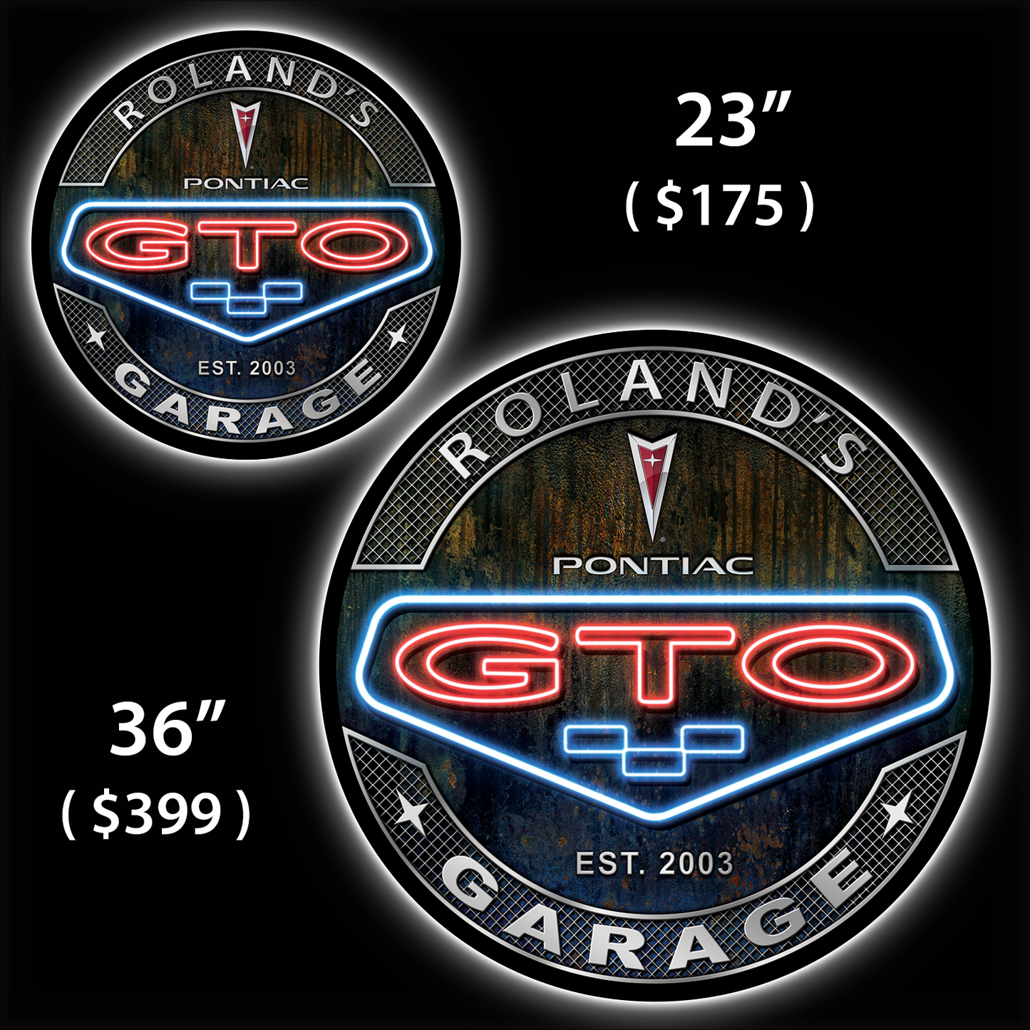 GTO Garage  Custom LED Sign (23" / 36") – Lighted Wall Art