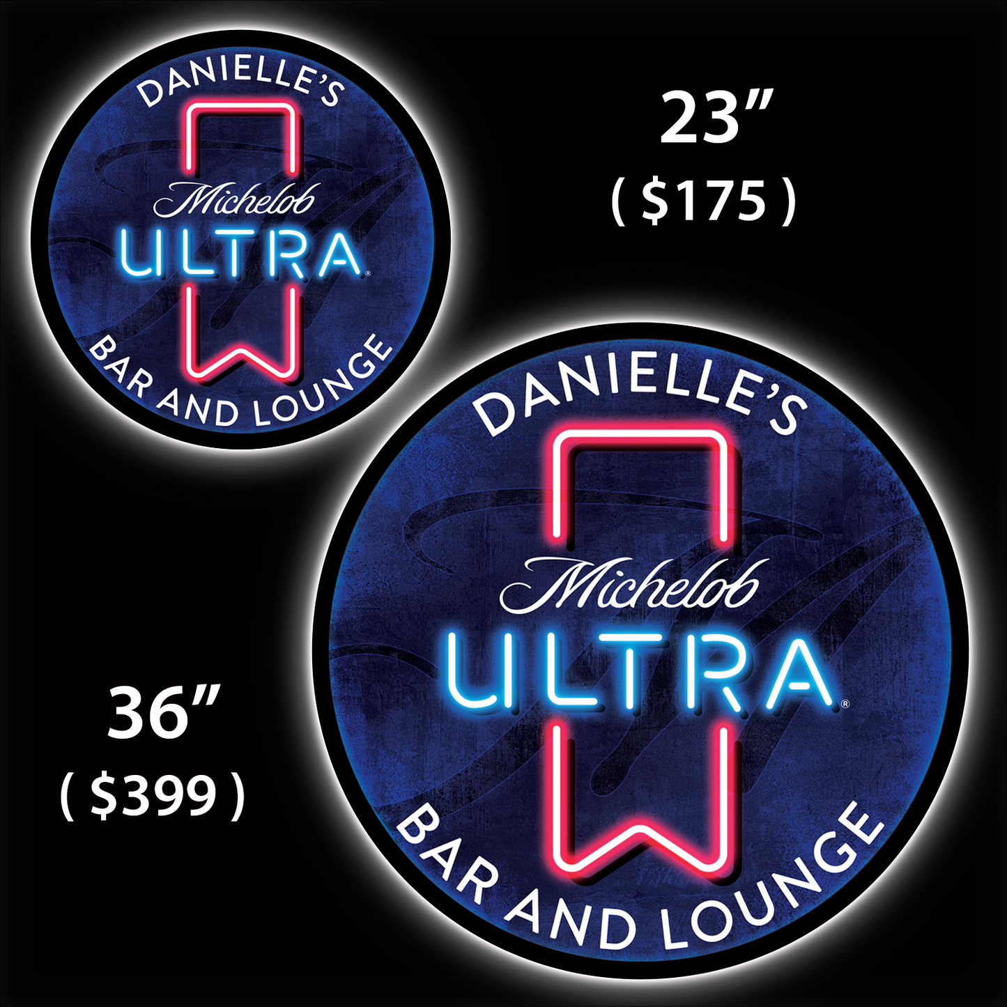 Michelob Ultra Neon Custom Home Bar LED Sign (23" / 36") – Lighted Wall Art