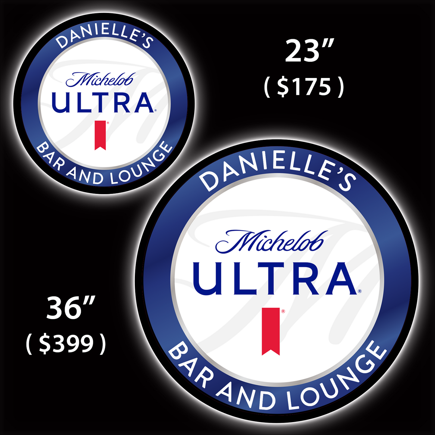 Michelob Ultra Custom Home Bar LED Sign (23" / 36") – Lighted Wall Art
