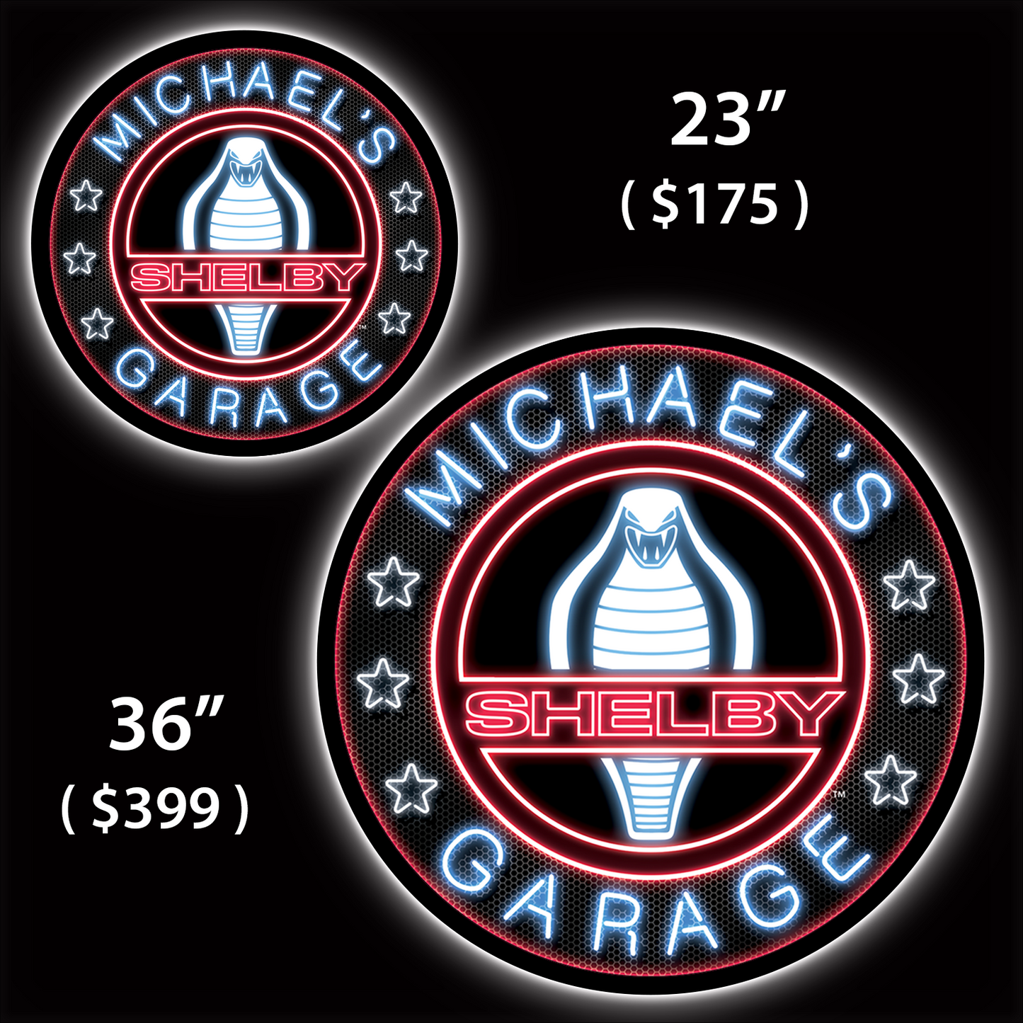 Shelby Glow Custom LED Sign (23" / 36") – Lighted Wall Art