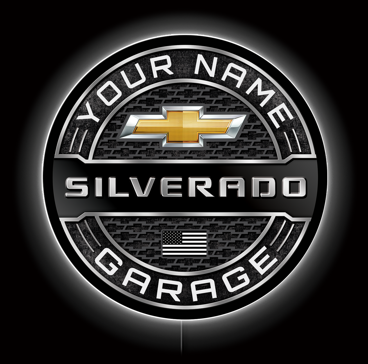 Chevy Silverado Garage LED Sign (23" / 36") – Lighted Wall Art