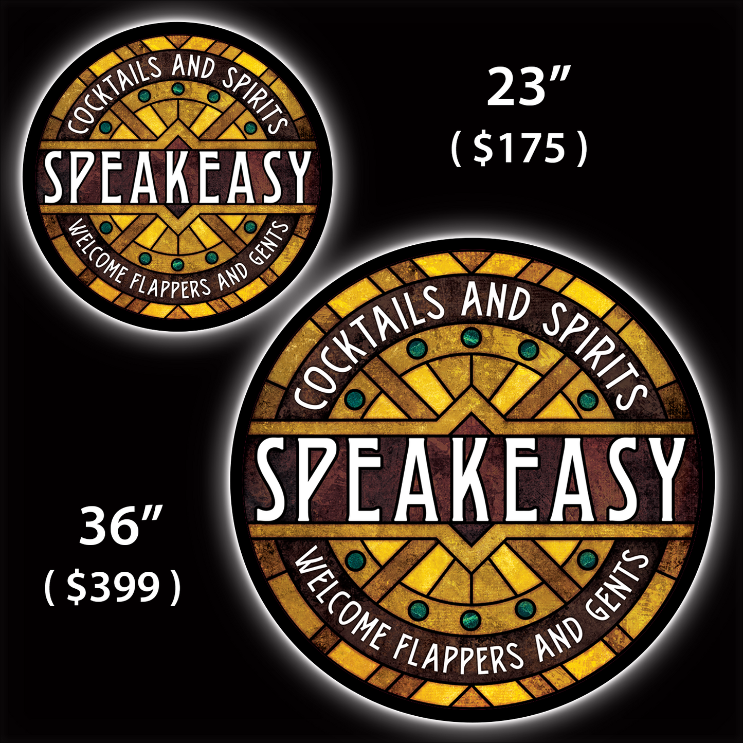 Speakeasy Custom LED Sign (23" / 36") – Lighted Wall Art