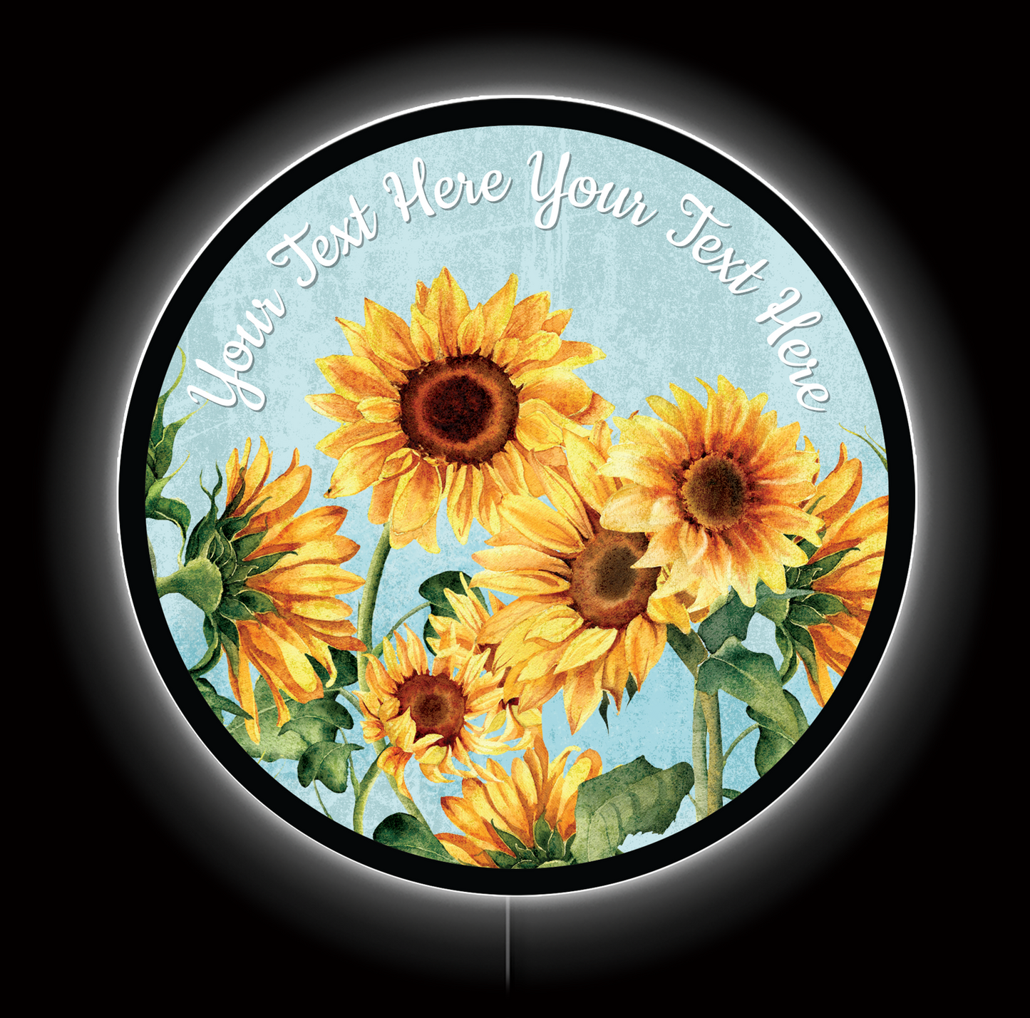 Sunflowers Custom LED Sign (23" / 36") – Lighted Wall Art