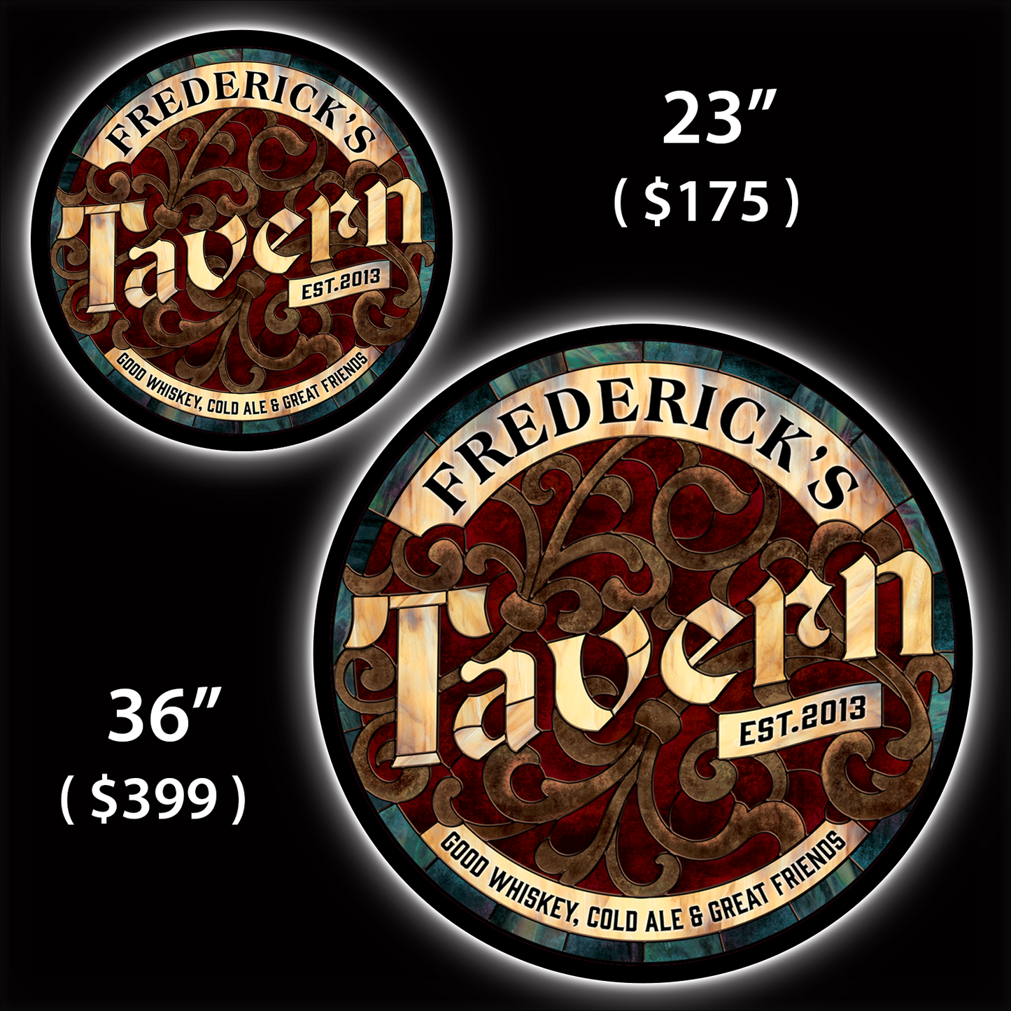 Tavern Custom Home Bar LED Sign (23" / 36") – Lighted Wall Art