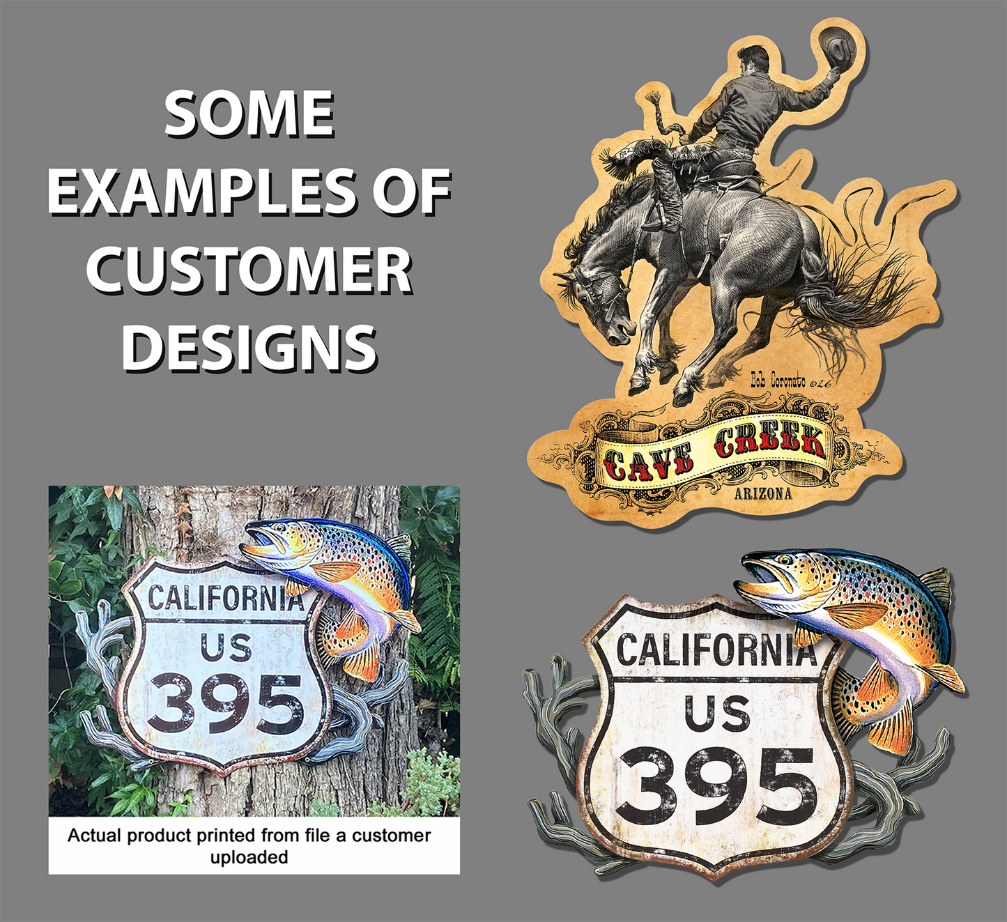 FULLY Custom 22 Gauge Steel signs - Laser cut and printed to YOUR DESIGN!