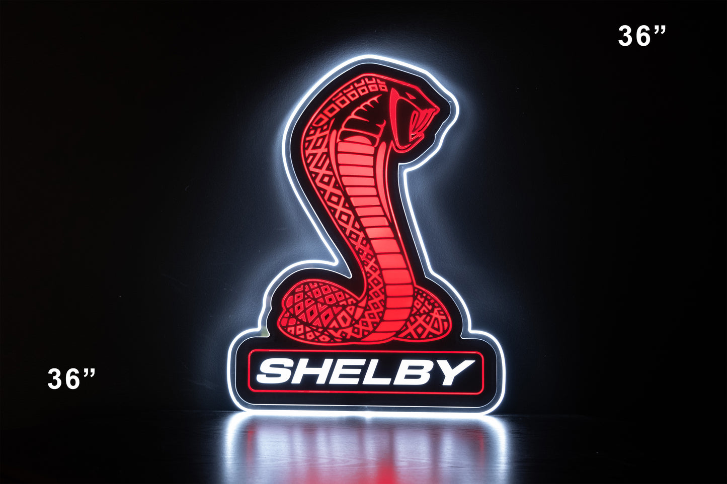 Shelby Snake Small Die Cut LED Sign  – Lighted Wall Art
