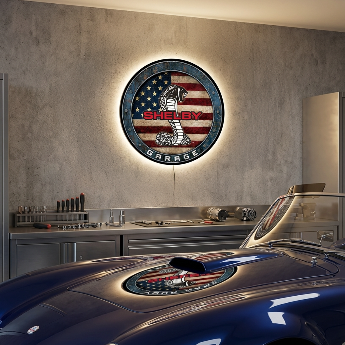 American Shelby Garage Custom LED Sign 23 in