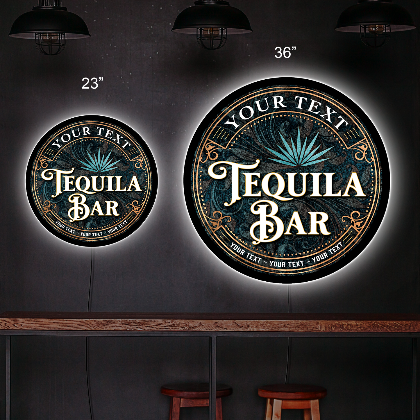 Tequila Bar Custom LED Sign 36 in