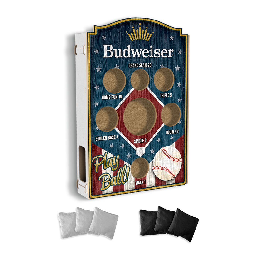Budweiser Wall Mounted “Play Ball” Bean Bag Toss Game Wholesale