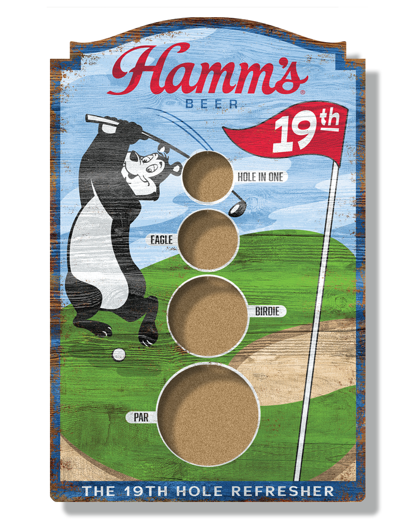 Hamm’s Wall Mounted “19th Hole” Bean Bag Toss Game