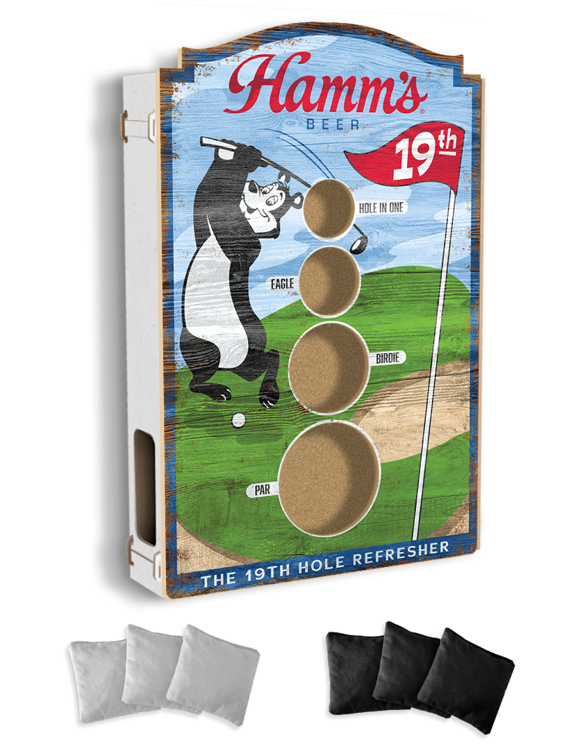 Hamm’s Wall Mounted “19th Hole” Bean Bag Toss Game