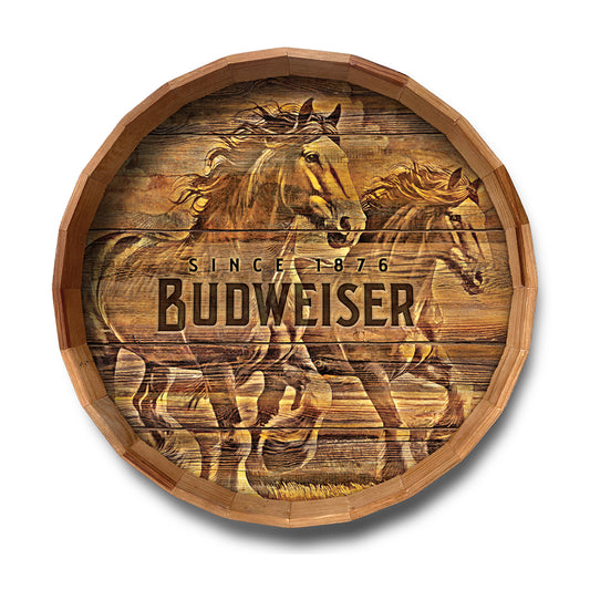 24in Anheuser-Busch Heritage Barrel Top Wall Sign