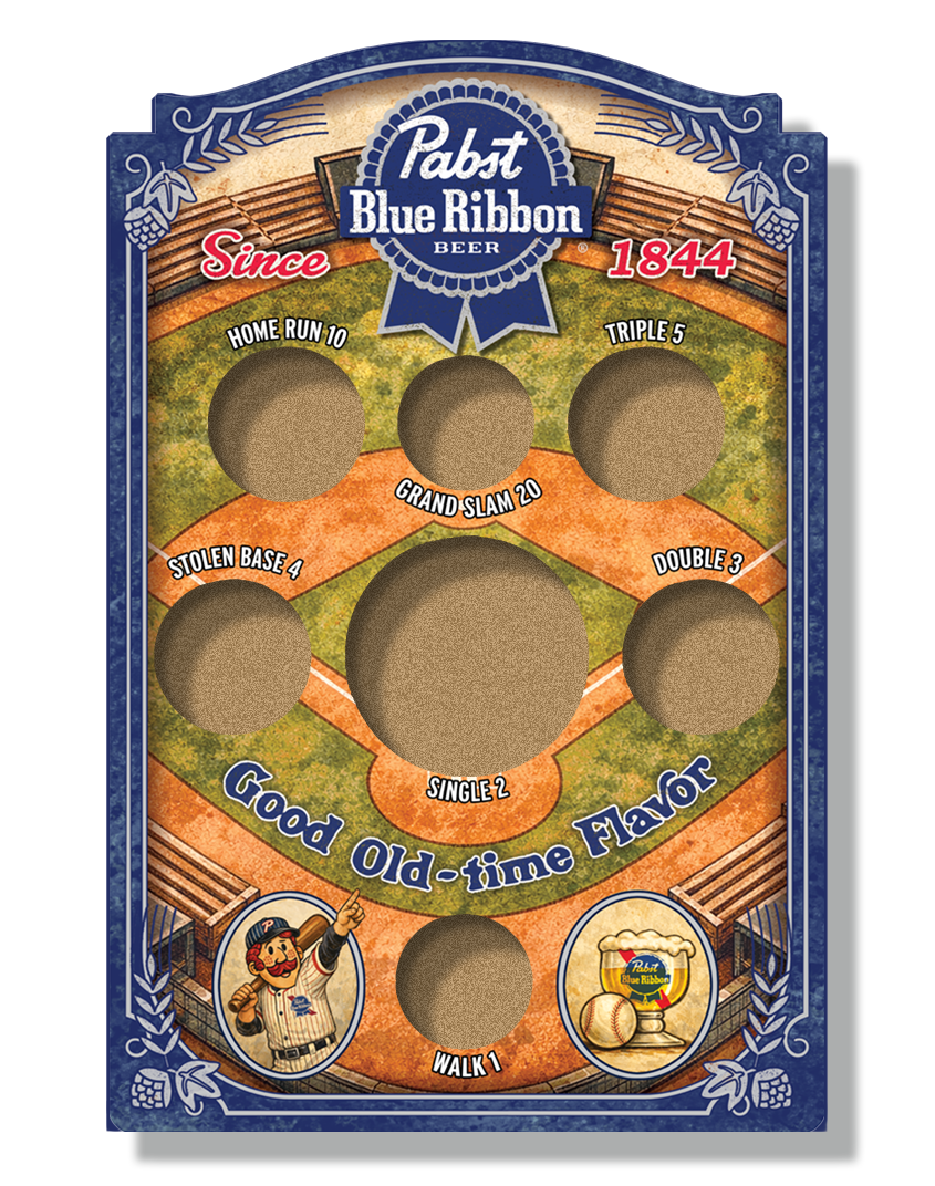 Pabst Blue Ribbon Baseball Bean Bag Toss Game