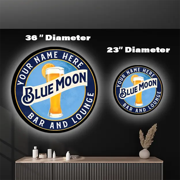 Blue Moon Custom LED Sign 23 in