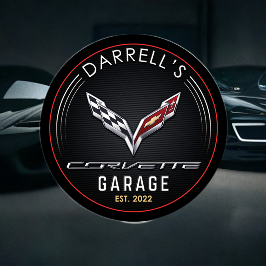 Modern Corvette Garage Custom LED Sign 38 in