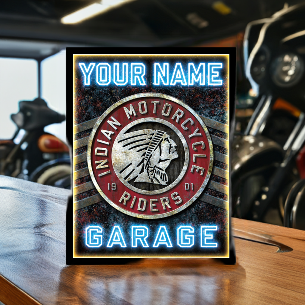 Indian Motorcycle Rectangle LED Sign