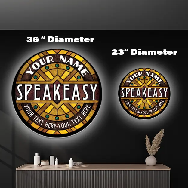 Speakeasy Custom LED Sign 23 in