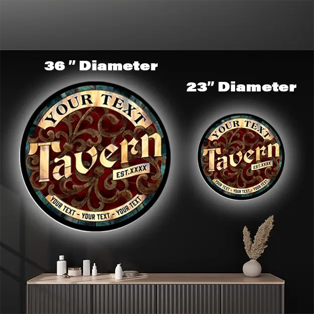 Tavern Custom LED Sign 36 in