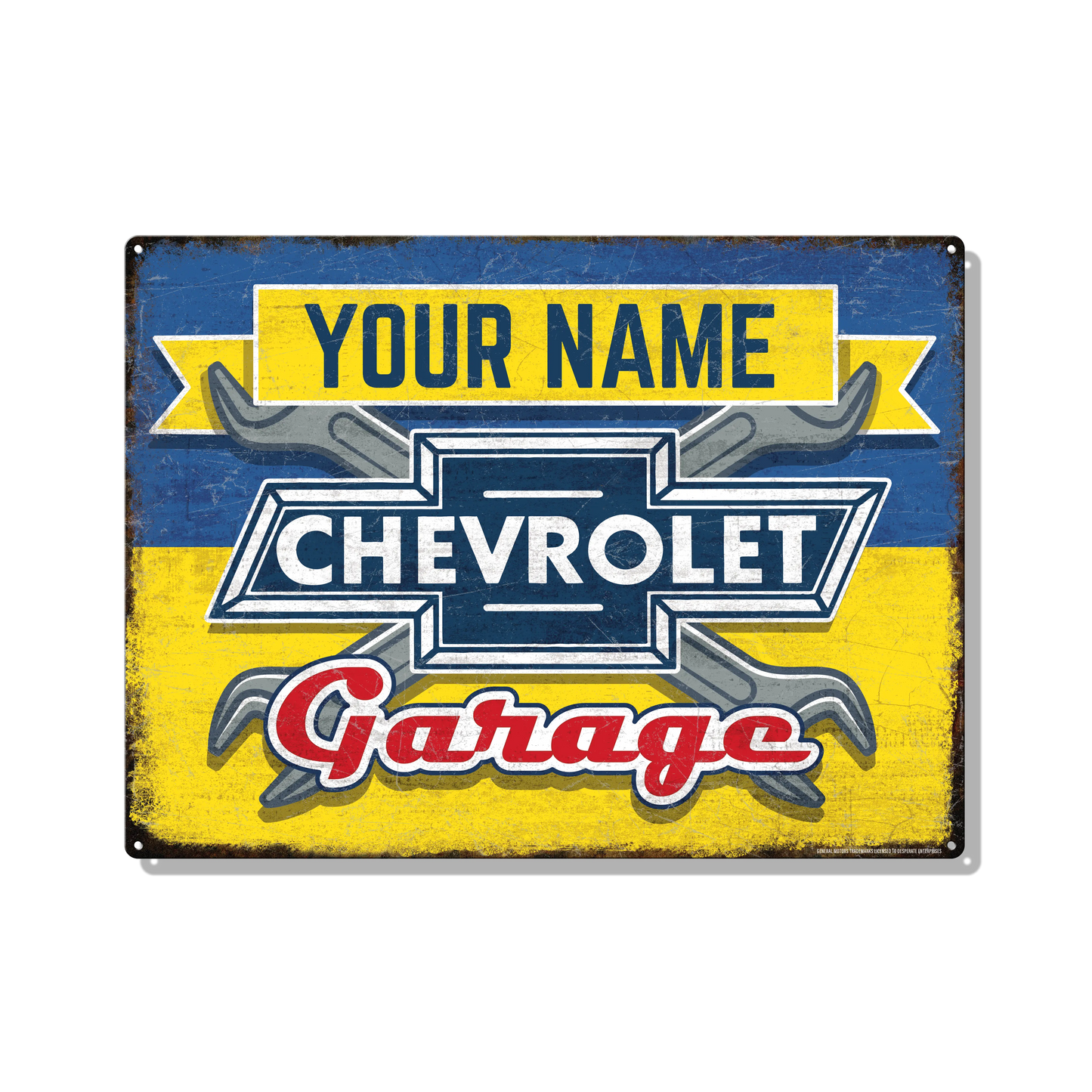 Chevy Retro Garage Custom Metal Sign