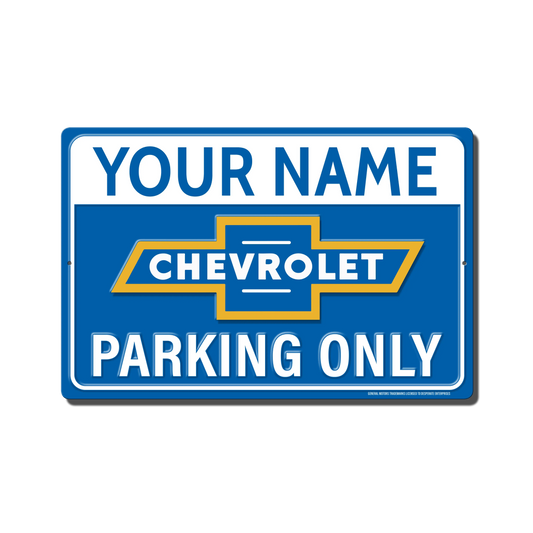 Chevy Parking Custom Metal Sign
