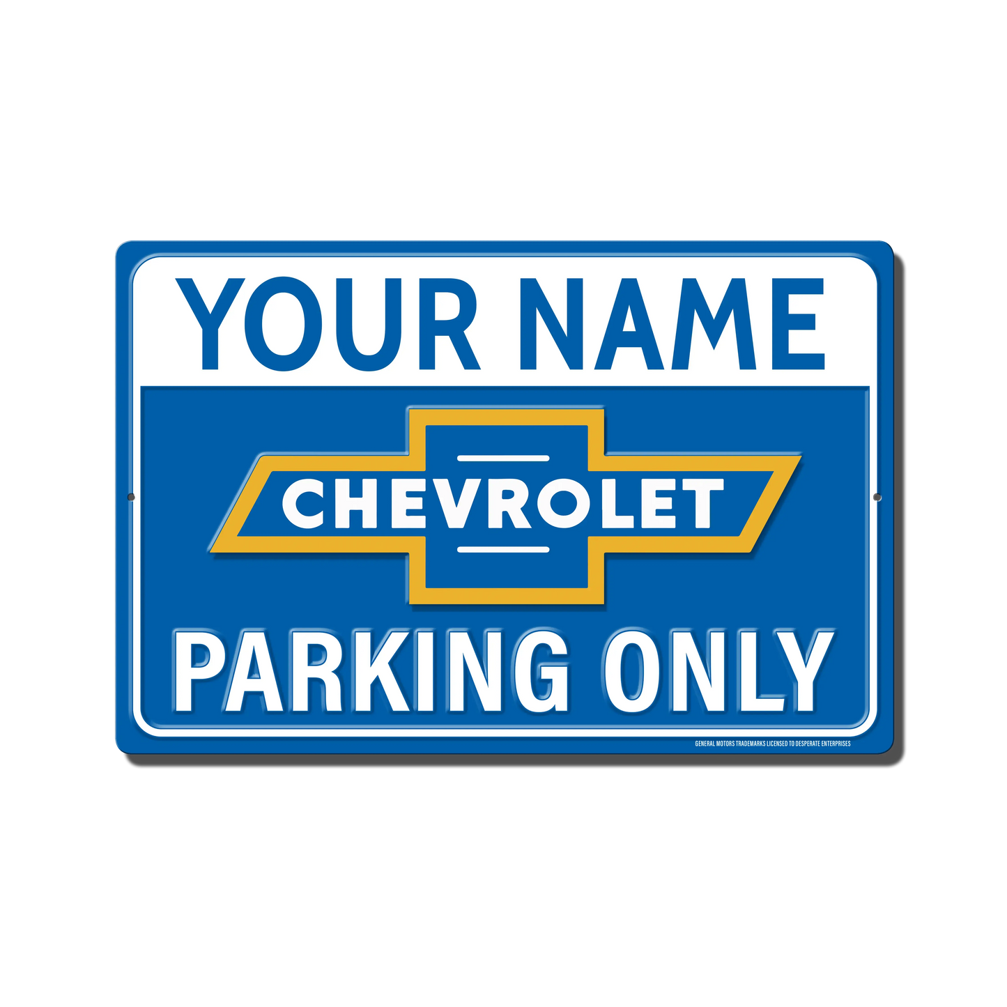 Chevy Parking Custom Metal Sign