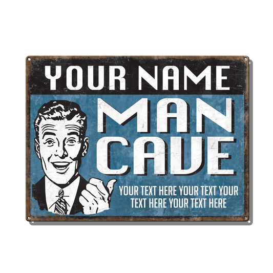 Man Cave Custom Metal Sign