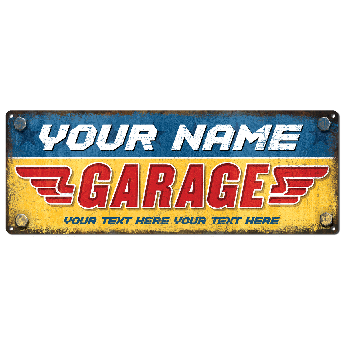 Your Name Garage Custom Metal Sign TheFoundry.Store