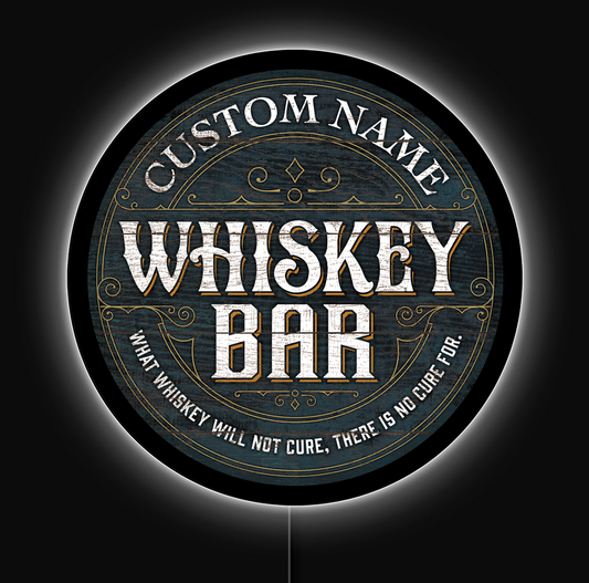 Whiskey Bar Custom LED Sign