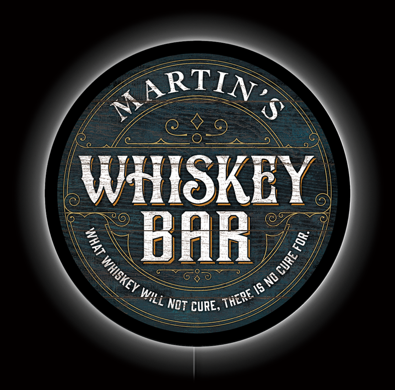 Whiskey Bar Custom LED Sign 23 in